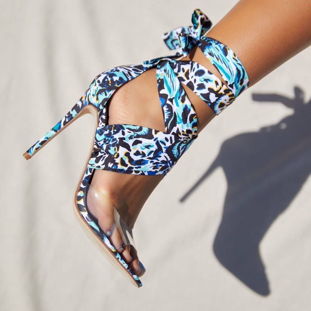 Shoe Dazzle 
NAAVAH ANKLE TIE HEELED SANDAL